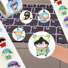 1 Roll 500pcs Cute Meow Meow Cartoon Stickers, Anime Decorative Stickers For Desk, Phone DIY - Multicolor - View 5