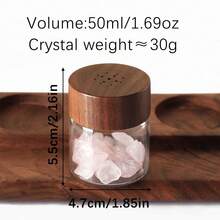 Natural Amethyst Crystal Reed Diffuser Set - Solid Black Walnut Cap, Empty Glass Container For DIY Essential Oil Aromatherapy - Wooden Diffuser Container - View 16