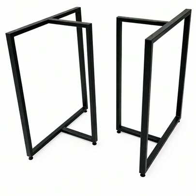 BASES de MESA Estilo INDUSTRIAL Modelo T 75x60cm Kit c/2un - PRETO