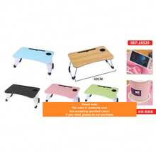 60cm Folding Table - Laptop Desk / Folding Small Table / Dorm Room Bedroom Window Desk / With Cup Holder & Tablet Slot / Random Color - Multicolor - View 7