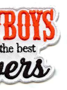1 miếng vá thêu chữ "Cowboys Make The Best Lovers" kiểu miền Tây, có thể ủi lên quần áo. - Nhiều màu - Xem 5