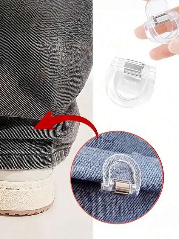 1/3/5/10pcs Invisible Leg Shortener Clips, Prevent Pants Legs From Dragging On The Ground, Hidden Seamless Leg Fixing Device, Suitable For Jeans And Pants, Waterproof, Portable