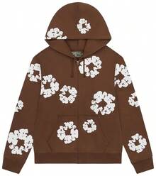 Denim Tears Cotton Wreath Zip Hoodie 'Brown' - Brown - View 5