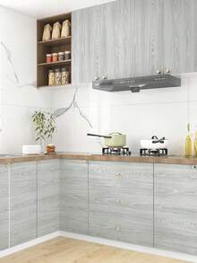 Peel And Stick Wallpaper Gray Wood Contact Paper Brown Wood Grain Contact Paper Wallpaper Thicken Textured For Cabinets And Drawers Countertops Waterproof Self Adhesive Vinyl - Gray Wood Grain - View 5