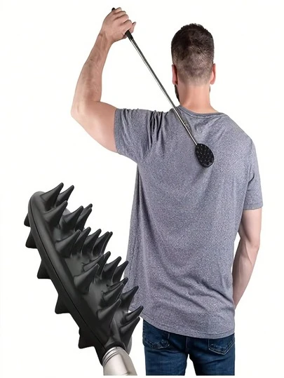 Extendable Cactus Back Scratcher, With 1/4" And 1/2" Spike Lengths, Made Of Durable PVC Material, Suitable For Men And Women, One-Handed Operation, Adjustable Length, Portable For Bed, Sofa And Travel, Lasting Cactus Shaped Design