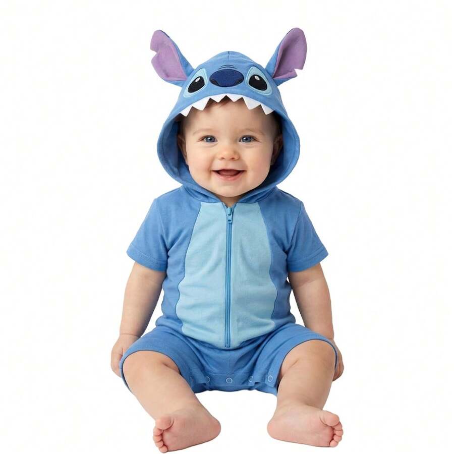 Pañalero con gorro estampado para Bebé - Azul - Ver 1