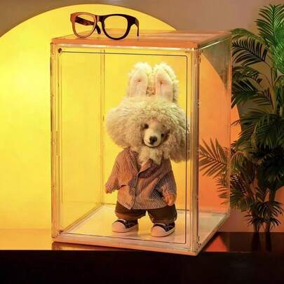 1个/3个手办收纳盒，防尘防潮收纳盒袋，神秘盒展示架，整理收纳盒