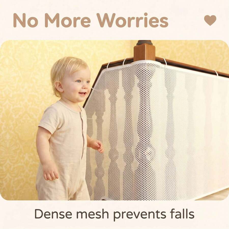 2m/3 Meters Stair Safety Net, Balcony Protective Net, Child Stair Safety Net, Anti-Fall Net - White - View 1