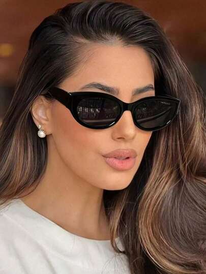 1pc Cat Eye Retro Personalized Fashion Fashion Glasses, Multifunctional For Travel, Street Photography, Beach Accessories