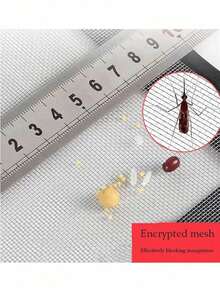 Anti-Mosquito Window Screens,Mosquito Nets For Window,Mesh Anti Insect Air Tulle Invisible Grey Fiberglass Mosquitoes And Flies - Gray Mesh Black Edge - View 5