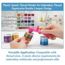 Plastic Spools Thread Winder Durable Compact Design For Embroidery Thread Organization - A - View 4