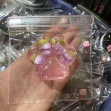 2025新款 - 多色硅胶猫爪葡萄慢回弹玩具，1个装，挤压减压，绿紫橙蓝粉可选，适合旅行/教室/浴室/桌面，儿童及成人适用，舒缓放松造型，生日/节日/礼物 - 彩色 - 查看 20