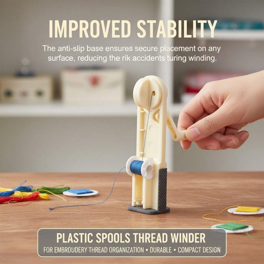 Plastic Spools Thread Winder Durable Compact Design For Embroidery Thread Organization - A - View 1