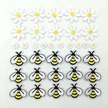 35pcs Daisy & Bee Embroidered Patches Set - Cute Iron On Flower Appliques For DIY Clothes, Denim Jacket, Backpack, Hat | Cute Spring Summer Appliques - Bee - View 7