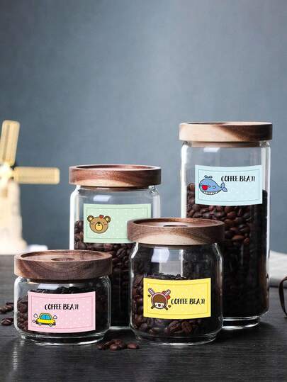 1卷卡通可爱文具姓名贴纸，彩色防水标签，适用于儿童、学前班、婴儿