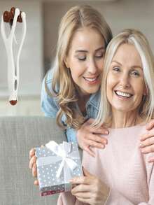 手指按摩器，手部按摩器，缓解腕管综合征。双面硬木按摩滚轮工具，有助于改善血液循环，缓解手指肌腱炎、手部疼痛和压力。 - 查看 5