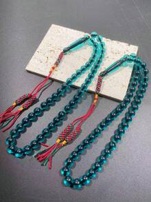 1pc 45pcs 10mm Tassel Islamic Prayer Beads, High Quality Unisex Bracelet, Suitable For Ramadan, Eid Al-Fitr, Daily Wear, Personal Devotion, Gift - Multicolor - View 6