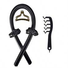 6件/5件/4件装 Mcbki 睡眠美发造型工具套装，无需加热的卷发棒+睡眠帽+Z字梳，丝质睡眠帽，弹性睡眠帽，女士护发，长发造型工具，DIY 懒人卷发，打造自然波浪和蓬松卷发，适合过夜使用，旅行必备，奢华护发礼品 - 彩色 - 查看 30