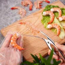 Dụng cụ bóc vỏ tôm bằng thép không gỉ - Tay cầm tiện dụng, sơ chế hải sản hiệu quả, bóc vỏ và làm sạch dễ dàng, dụng cụ nhà bếp - Xem 6