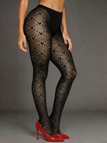 1 đôi quần tất lưới họa tiết trái tim đen trắng, tất lưới hình trái tim, quần tất lưới màu đỏ dành cho nữ, thích hợp cho tiệc Valentine, hẹn hò, du lịch mùa hè, tiệc tùng, quà tặng cosplay. - Nhiều màu - Xem 9