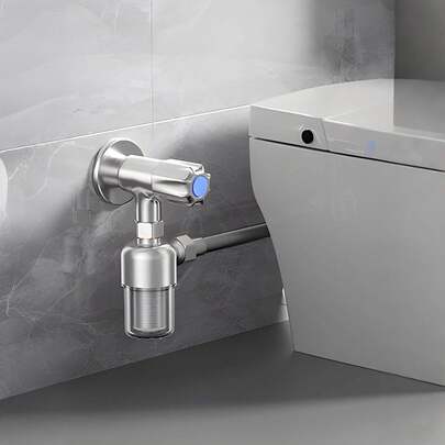 Stainless Steel Reusable Water Faucet Pre-Filter, Cyclonic Sand Removal Water Purifier, Universal Descaling Filter For Water Heater/Dishwasher/Shower Head/Washing Machine