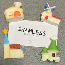 SHAMLESS 迷你仙女屋装饰，风车/星星/面包/蘑菇树脂小房子收藏品，北欧风可爱桌面仙女花园微景观装饰，微型景观屋DIY道具独特礼物 - Mini Fairy House-1pc - 查看 4