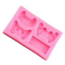 Khuôn silicon hình tay cầm chơi game, khuôn làm bánh fondant, khuôn làm sôcôla, kẹo silicon dùng để trang trí bánh, làm topper bánh cupcake, làm từ bột nhào, đất sét polymer, dùng cho tiệc sinh nhật. - Kiểu B - Xem 6