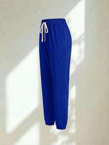 Conjunto uniforme médico quirúrgico set 2 piezas dama mujer manga corta cuello v pantalón jogger resorte cordón cómodo - Azul - Ver 7