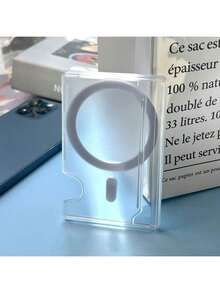 1pc Multi-Functional Magnetic Card Holder Phone Case With Stand, Transparent Adhesive Card Slot Protective Cover Compatible With MagSafe, Suitable For Various Phone Models - Multicolor - View 13