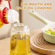 1个玻璃喷油瓶，食用油喷雾器，创意喷油瓶，适用于沙拉、烧烤、烹饪、烘焙、露营、野餐，470毫升喷雾瓶，可喷洒或倾倒，二合一设计 - A - 查看 9