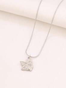 1件装不锈钢天使吊坠项链，女士时尚精致18K镀金饰品，项链项链 - 項鍊 - 查看 9