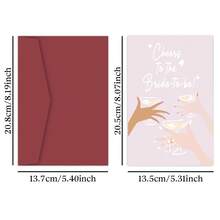 Thiệp chúc mừng cô dâu ngọt ngào, kích thước 5"x7", thiệp đính hôn hài hước, thiệp chúc mừng đám cưới, tôn vinh cô dâu, kèm phong bì. - Hình chữ nhật - Xem 4