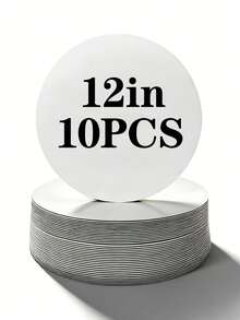 10个/1个/10英寸圆形蛋糕底板，白色圆形蛋糕底板，白色圆形蛋糕底座纸板蛋糕盘，用于展示蛋糕、面包、甜点（轻薄坚固） - 白色托盤 - 查看 15