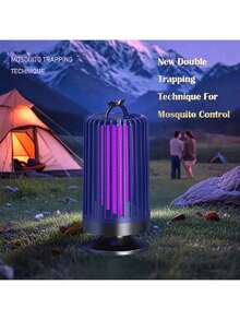 SOKANY Lámpara repelente de mosquitos con alimentación USB, lámpara repelente de mosquitos con iluminación morada, tecnología de doble sensor, luz UV que atrae a los mosquitos, protección de cobertura de 360°, material de ABS, para uso en exteriores y dormitorio, protege el sueño, esencial para todas las estaciones, dispositivo repelente de mosquitos - Morado Violeta - Ver 9