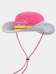 1顶撞色系带徒步帽，防紫外线，3D设计，可折叠，透气，修脸，适合徒步、骑行、旅行、户外活动、街头穿搭、约会、远足等各种场合。 - Multi-functional hat - 查看 7