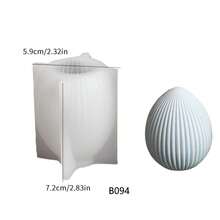 复活节条纹彩蛋兔子蜡烛硅胶模具 - 白色 - 查看 4