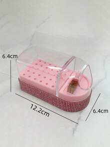 Fully Rhinestoned 3-Drawer Highly Attractive Desktop Storage Box, Jewelry & Cosmetics Organizer - Multicolor - View 6