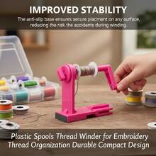 Plastic Spools Thread Winder Durable Compact Design For Embroidery Thread Organization - A - View 7