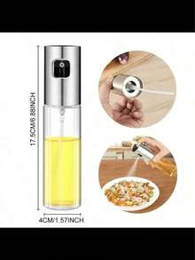 1pc Glass Oil Spray Can, Household Press Fine Spray Oil Pot, Kitchen Sauce Vinegar Spice Bottle, Barbecue Oil Spray Bottle - View 12