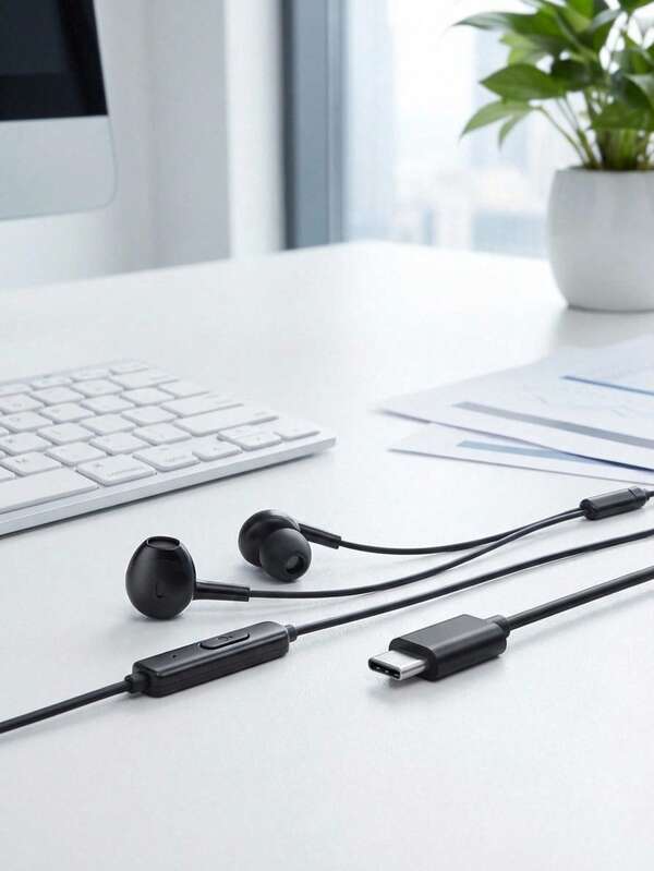 Auriculares con Cable y Micrófono Integrado, Audífonos con Botón Multifunción, Diseño Ergonómico con Conexión Jack, Ideales para Llamadas, Música, Clases en Línea, Trabajo y Uso Diario, Sonido Claro y Ajuste Cómodo