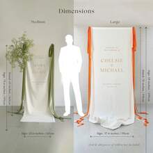 Linen Wedding Welcome Sign With Ribbon And Optional Stand, Customized Wedding Welcome Sign, Linen Wedding Welcome Sign - Multicolor - View 11