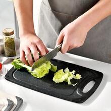 Bộ 3 thớt chống trượt giả đá cẩm thạch, thớt treo dày dặn dùng cho nhà bếp, chế biến rau củ và thực phẩm. - màu đen - Xem 5