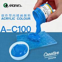 Sơn acrylic chống thấm nước 100ml, Bộ sơn acrylic 100ml/3.38 fl oz - Kết cấu dạng gel, đóng chai, không chất phụ gia, chống thấm nước, chống tia UV, chống phai màu, thích hợp cho vẽ tranh tường, mỹ phẩm và sáng tạo nghệ thuật của học sinh. - Mảnh duy nhất - Xem 5