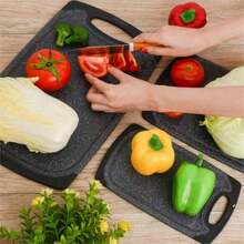 Bộ 3 thớt chống trượt giả đá cẩm thạch, thớt treo dày dặn dùng cho nhà bếp, chế biến rau củ và thực phẩm. - màu đen - Xem 6