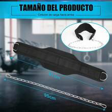 Cinturón de Fitness con Cadena para Levantamiento de Pesas, Cinturón de Levantamiento de Pesas con Cadena, Cinturón de Ejercicio de Fitness, Cinturon para Levantamiento de Pesas - 1 - Ver 6