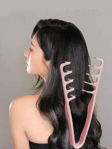 1pc Textured Hair Brush, Fluffy Texture Styling Comb For Volumizing Roots, Bangs Coverage, Widening Teeth To Increase Hair Volume, Curly Voluminous Hairstyle, Unisex Texturizing Comb For Men And Women - Multicolor - View 20