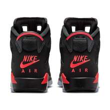 Big Kid's Jordan 6 Retro "Infrared Salesman" Black/Lt Crimson (IQ1275 001) - Black - View 5