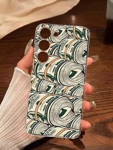 1个装 钱币图案透明软壳手机壳，兼容三星Galaxy A04e/12/A13/A14/A34/A50/A52/A53/A54/S21/S22/S23/S24/S25/S25 Ultra，国际版，非国内版 - 無色 - 查看 7