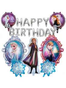 Themed Balloon Set, Includes Olaf Design And 32-Inch Ombre Starry Sky Number Decorative Balloons, Suitable For Girls' Birthday Parties, Celebrations And Themed Parties. - Multicolor - View 20