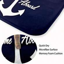 3pcs Nautical Series! High-End Art Anchor Bath Mat, Bath Rug Sets, All-Season Use, Bathroom Mat, U-Shaped Toilet Mat, Toilet Cover, Bathroom Decor, Christmas Halloween Thanksgiving Holiday Gift - 彩色 - 查看 9